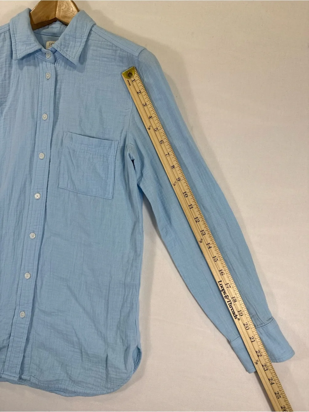 J. Crew Light Blue Women's Button-Down Shirt